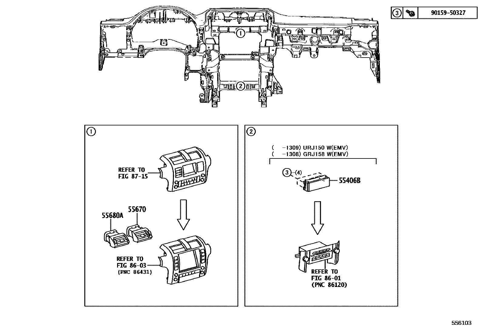 REGISTER ASSY, INSTRUMENT PANEL, NO.4 | 5568060171